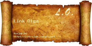 Link Olga névjegykártya